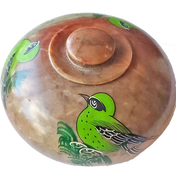 For the Birds Soapstone Pot - Picture 1 of 2